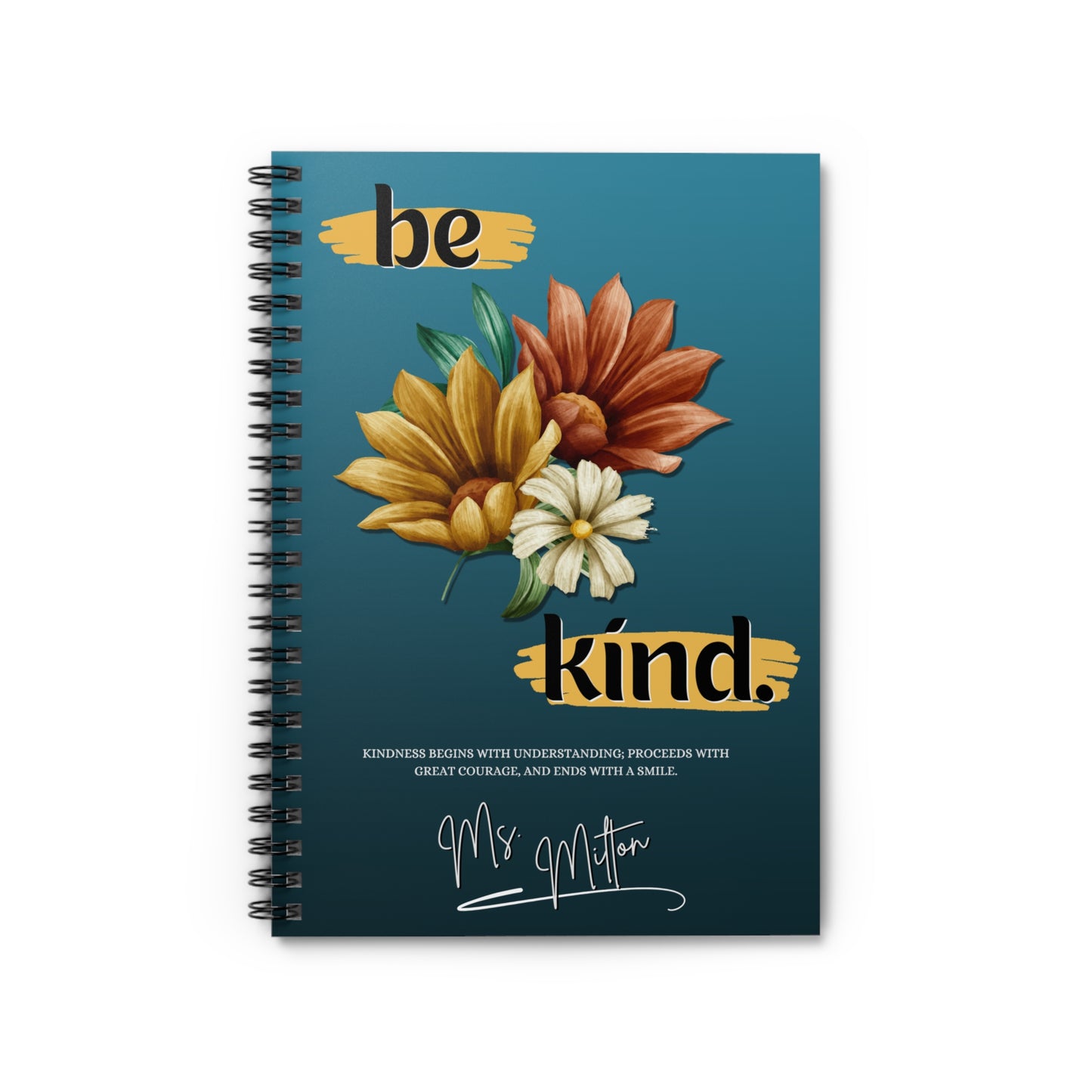 PERSONALIZED! Be Kind Spiral Notebook
