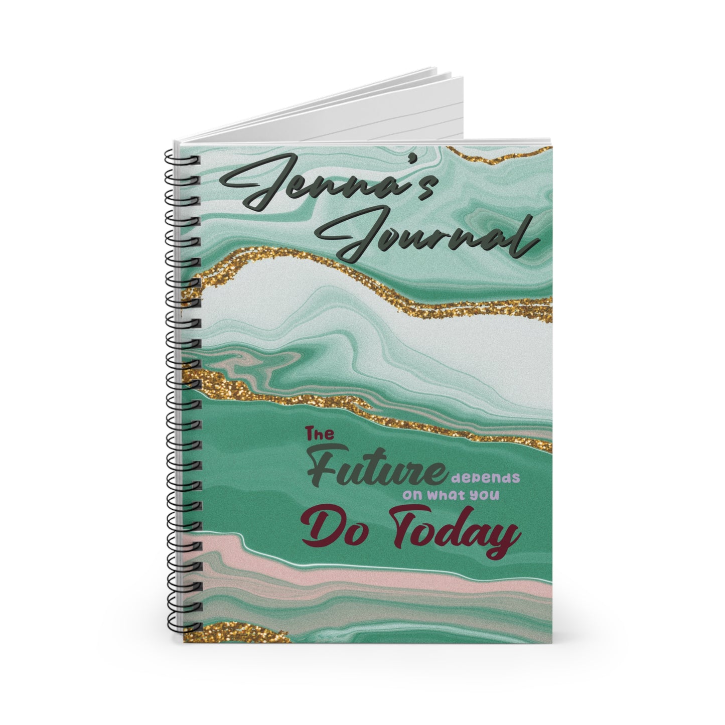 PERSONALIZED! The Future Depends on What You Do Today Spiral Notebook