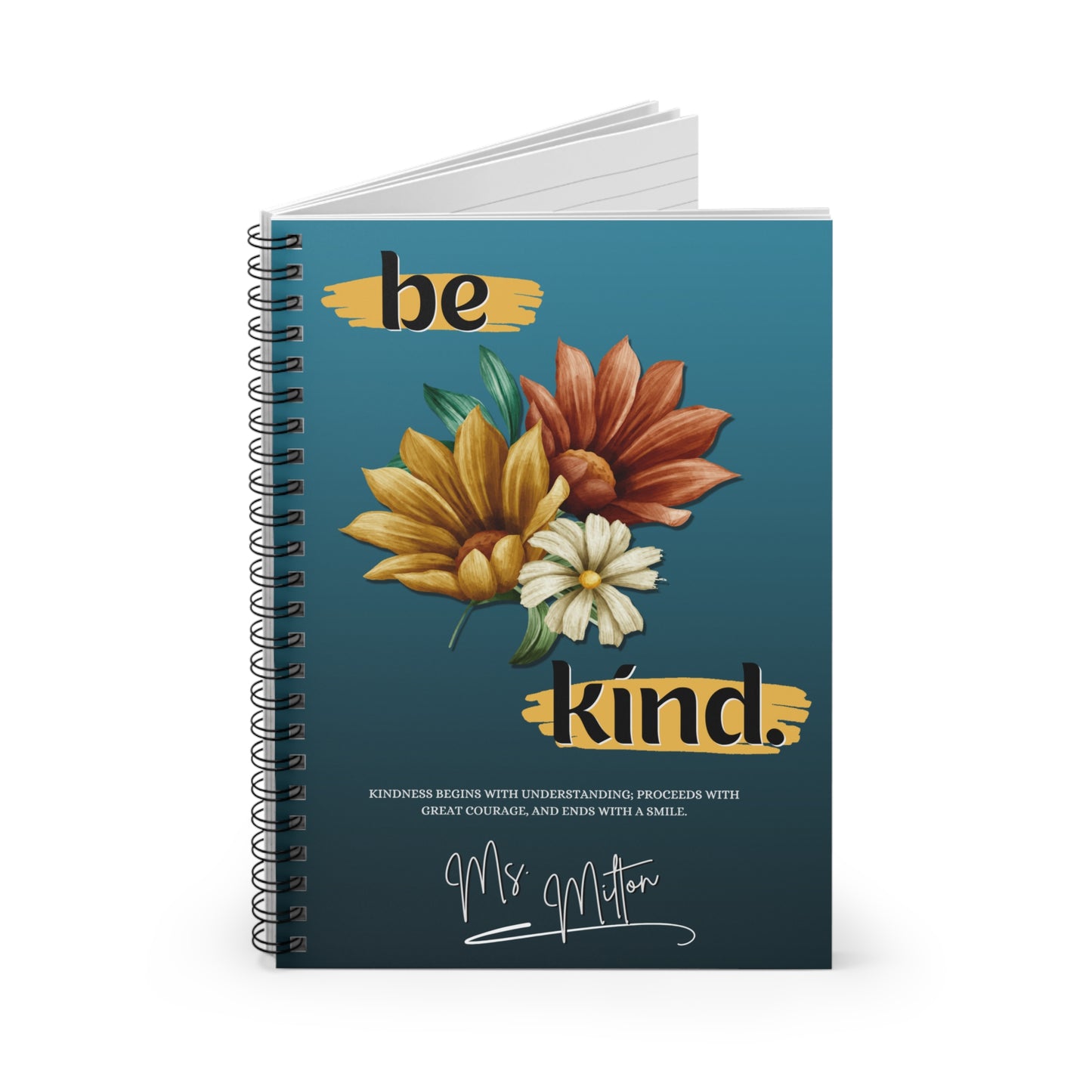 PERSONALIZED! Be Kind Spiral Notebook