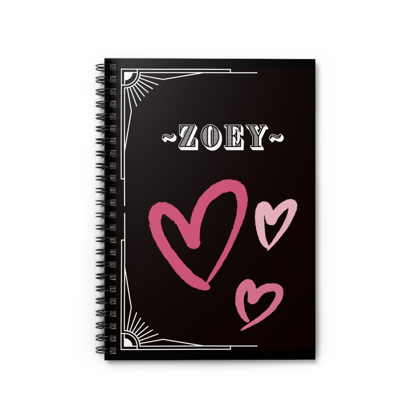 PERSONALIZED! Heart Design Spiral Notebook