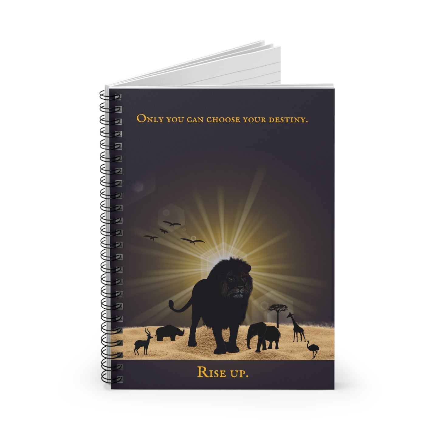 "Rise Up" Lion Spiral Notebook