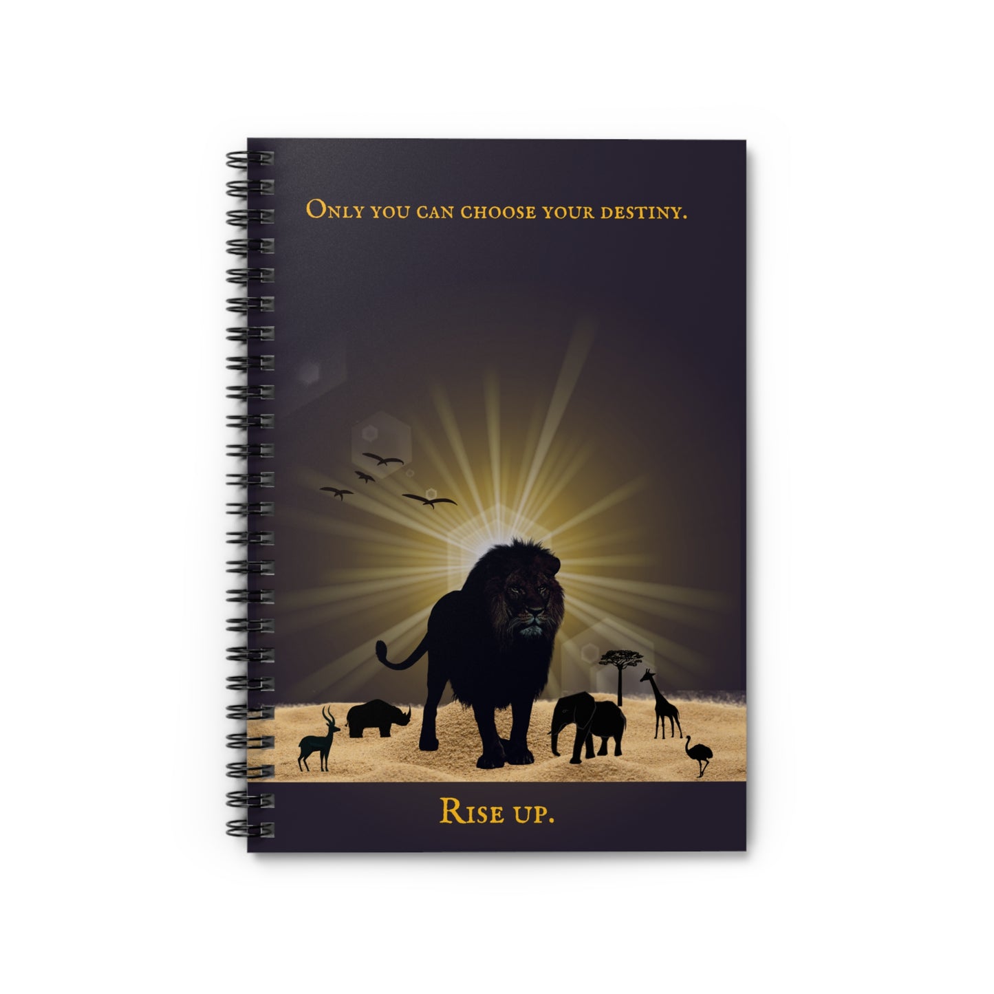 "Rise Up" Lion Spiral Notebook