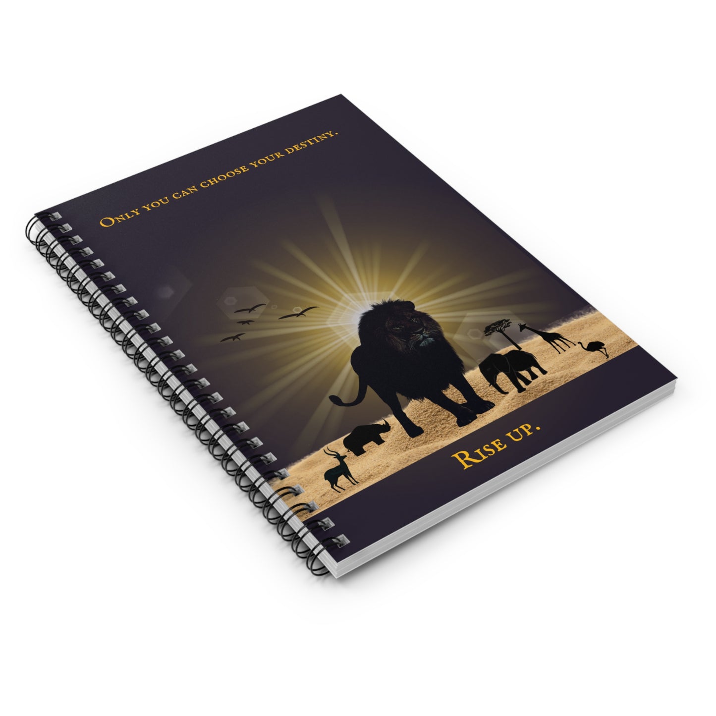 "Rise Up" Lion Spiral Notebook