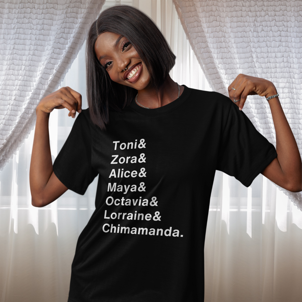 Black Women Literary Names Unisex Tee - Celebrate Great Authors