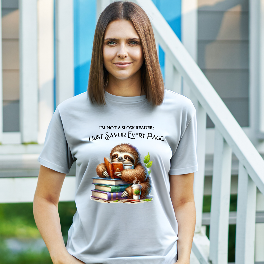Sloth Reading Tee