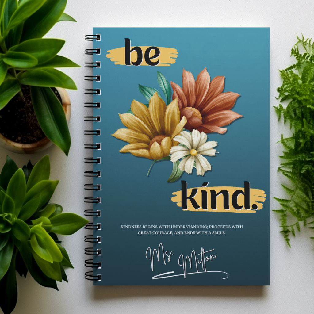 PERSONALIZED! Be Kind Spiral Notebook
