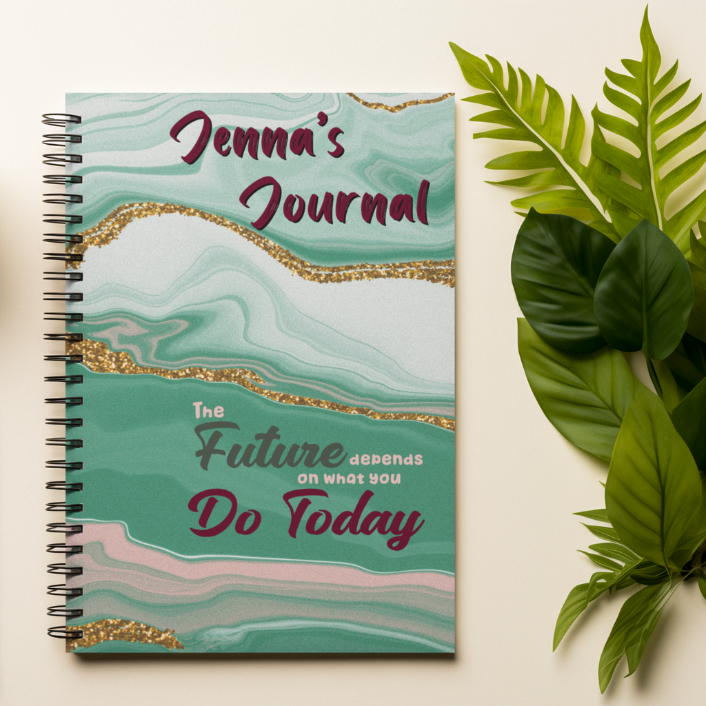 PERSONALIZED! The Future Depends on What You Do Today Spiral Notebook