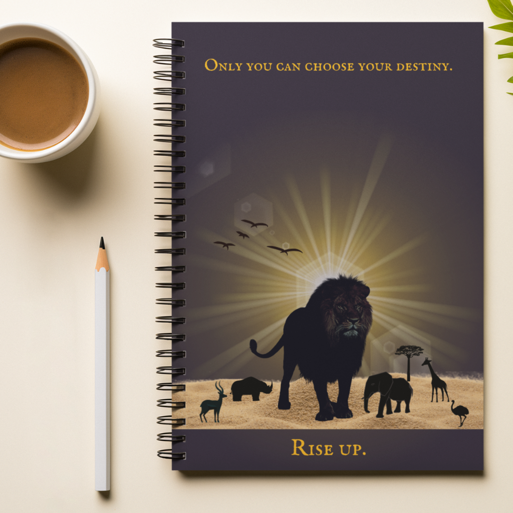 "Rise Up" Lion Spiral Notebook