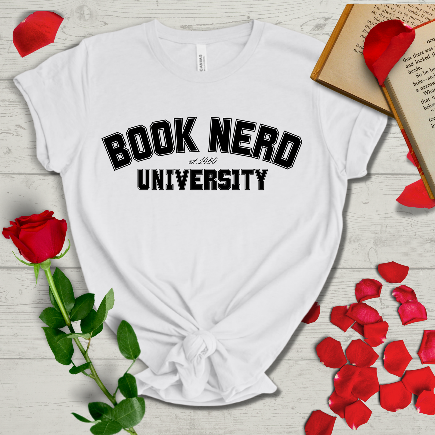 Book Nerd University Tee