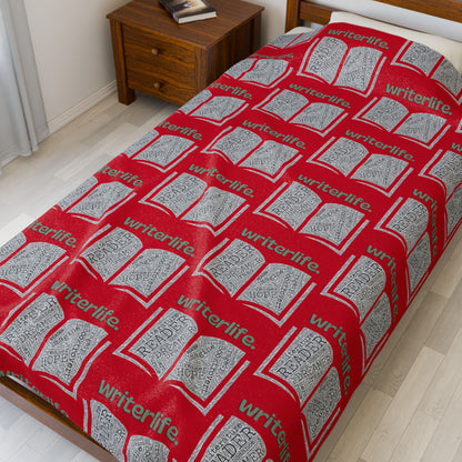 Writer's Life Velveteen Plush Blanket