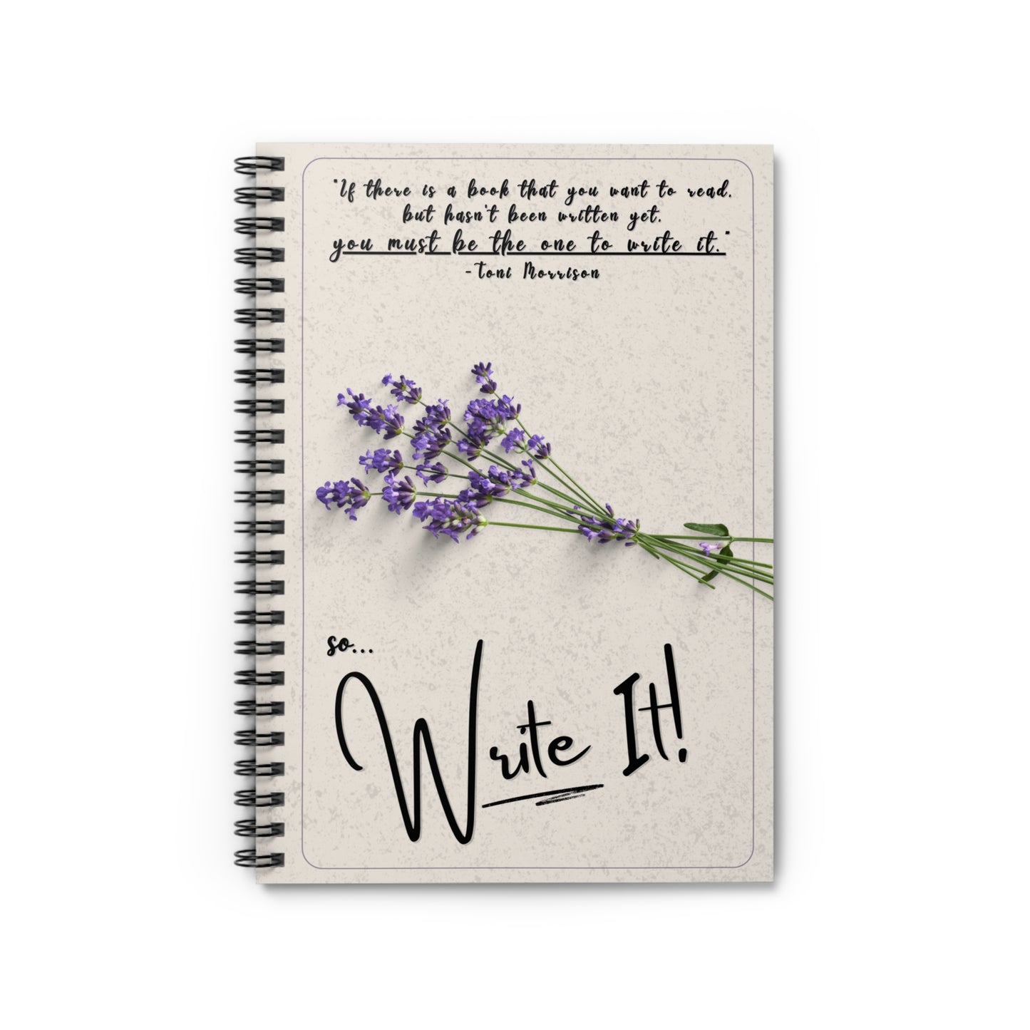 Write It! Floral Lavender Spiral Notebook — Ruled