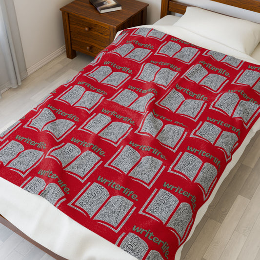 Writer's Life Velveteen Plush Blanket