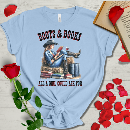 Boots and Books Tee