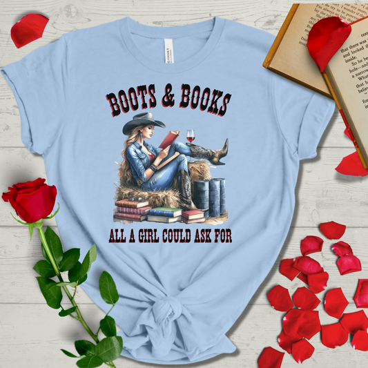 Boots and Books Tee