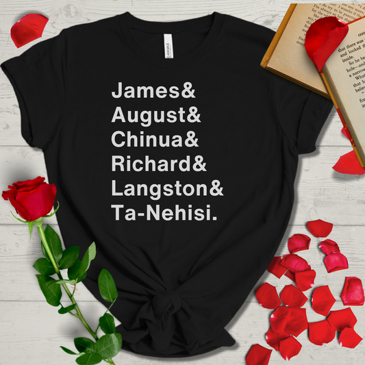 Black Male Authors' Names Unisex Tee