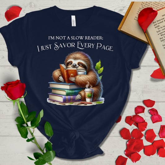 Sloth Reading Tee